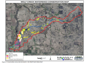 MAP - Conservation/protected acres in Wolf